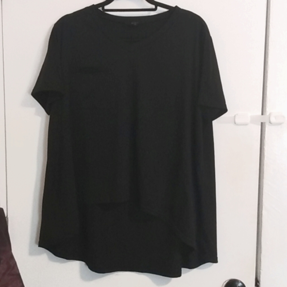 Lucky and Blessed High-low Black Women's Size Large T-shirt